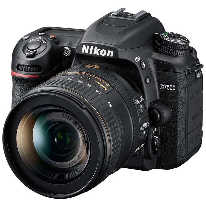 Nikon D7500 20.9MP DSLR Camera with AF-S 16-80mm ED VR Lens + 64GB Memory & Flash Kit