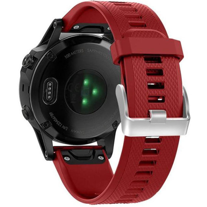General Brand Red Silicone Wrist Band for Garmin Fenix 5 Smartwatch