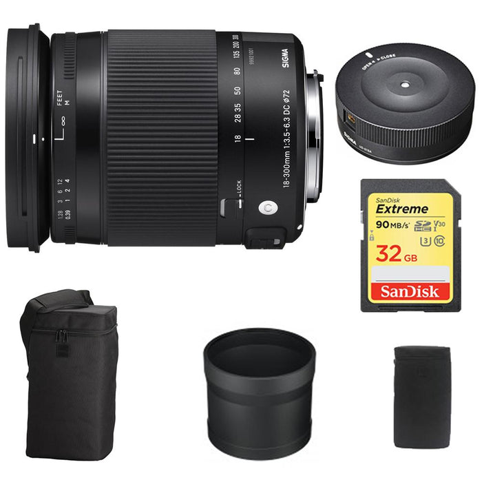 Sigma 18-300mm F3.5-6.3 DC Macro HSM Lens Contemporary for Sony w/ USB Dock Kit