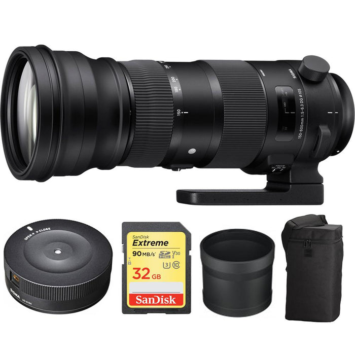 Sigma 150-600mm F5-6.3 DG OS HSM Telephoto Zoom Lens Sports for Canon w/Dock Kit
