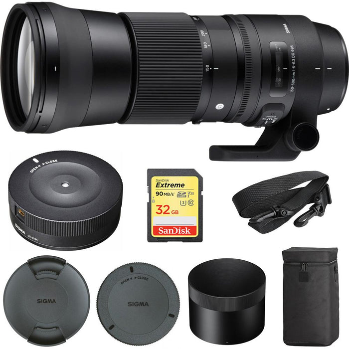 Sigma 150-600mm F5-6.3 DG OS HSM Zoom Lens Contemporary for Nikon w/USB Dock Kit