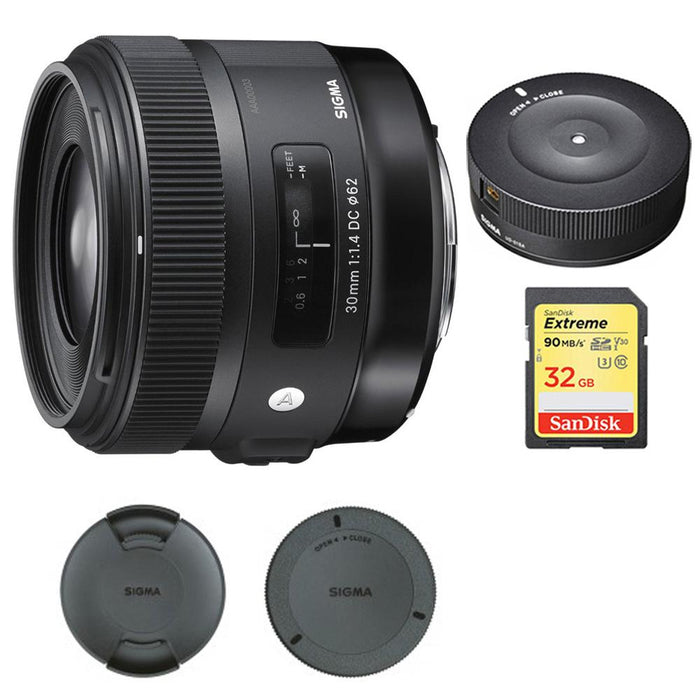 Sigma 30mm F1.4 ART DC HSM Lens for Canon Digital SLR Cameras w/ USB Dock Bundle