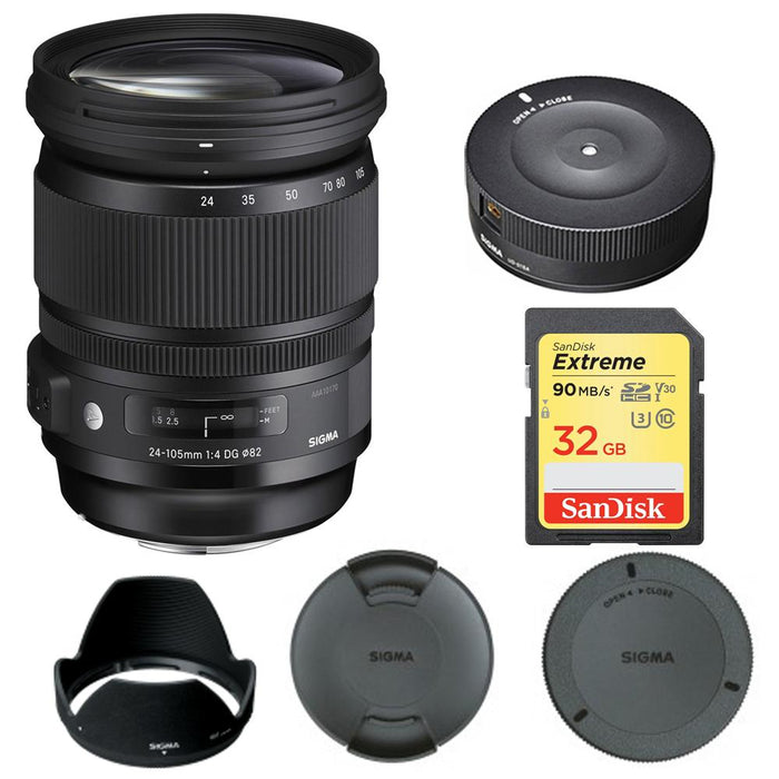 Sigma 24-105mm F/4 DG OS HSM Lens for Canon 635-101 with USB Dock Bundle