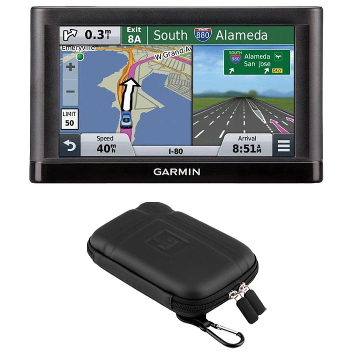 Garmin nuvi 55LM GPS Navigation System with Lifetime Maps 5" Display Case Bundle