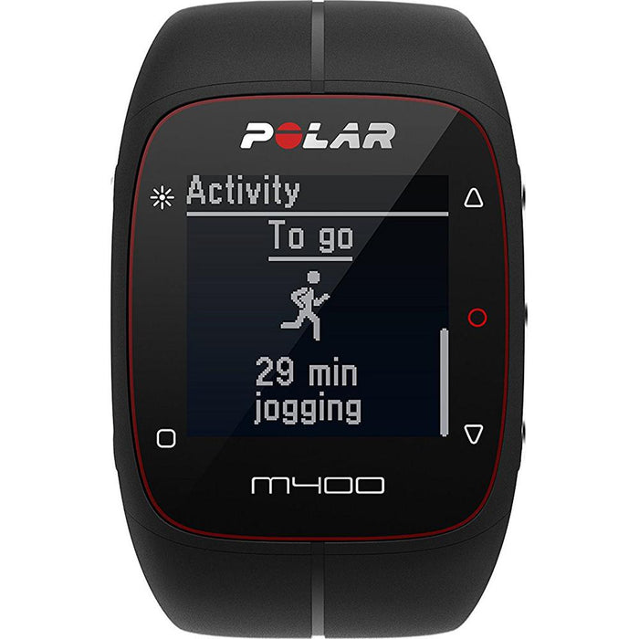 Polar M400 GPS Smart Sports Watch, Black - 90051339 + 7-in-1 Fitness Kit