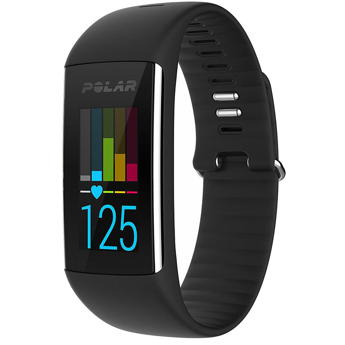 Polar A360 Fitness Tracker w/ Wrist Heart Rate Monitor, Black + 7-in-1 Fitness Kit
