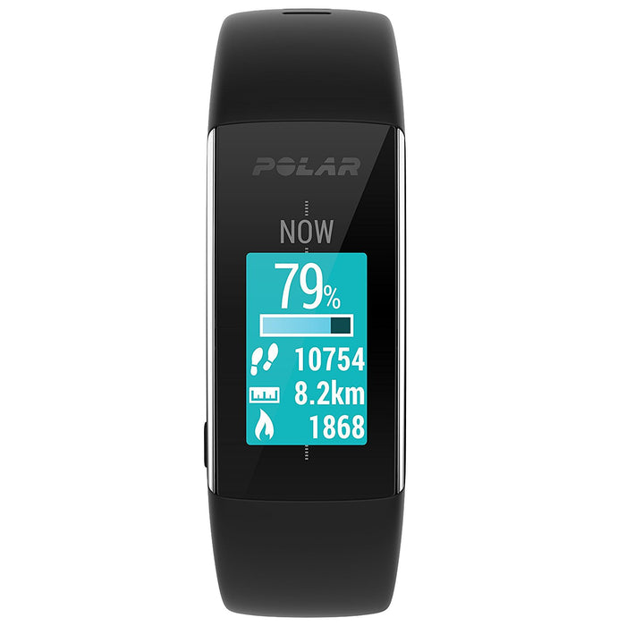 Polar A360 Fitness Tracker w/ Wrist Heart Rate Monitor, Black + 7-in-1 Fitness Kit