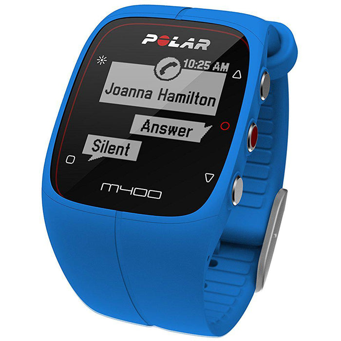 Polar M400 GPS Smart Sports Watch, Blue + 7-in-1 Fitness Kit