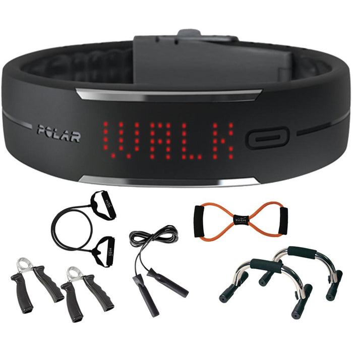 Polar Loop Activity Tracker in Black + 7-in-1 Fitness Kit