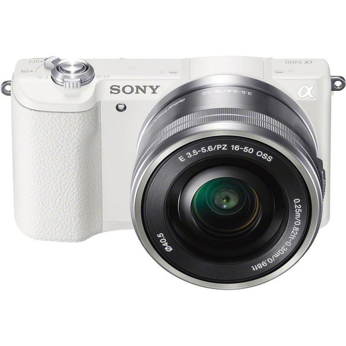 Sony a5100 Mirrorless Camera w/ 16-50mm lens with Wifi- White - ***AS IS***