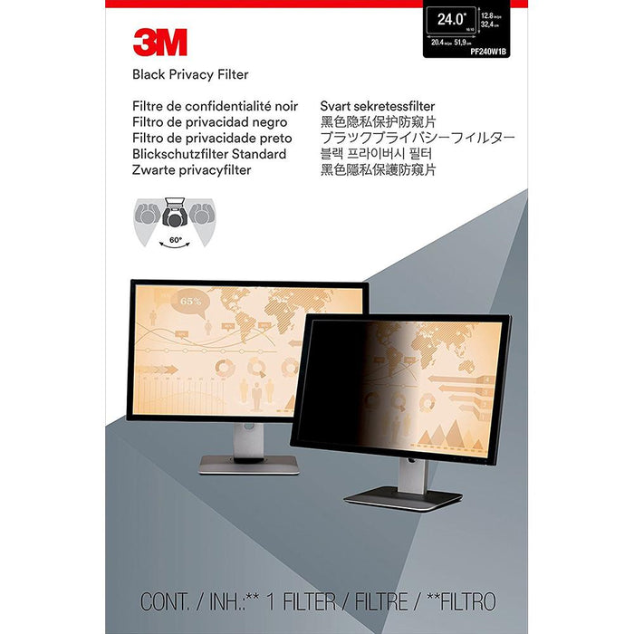 3M Privacy Filter for 24" Widescreen Monitor (16:10) (PF240W1B)