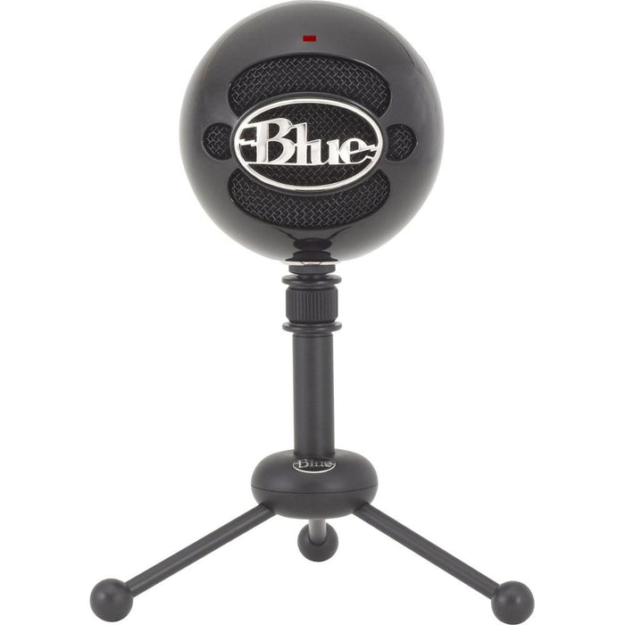 BLUE MICROPHONES Snowball USB Microphone, Gloss Black w/ Tascam Headphone Bundle