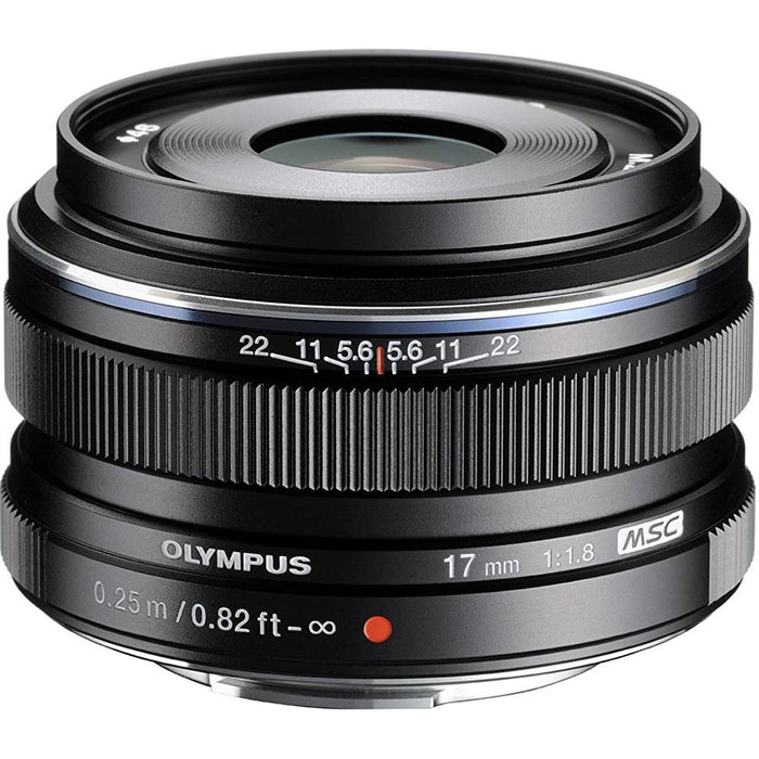 Olympus M.Zuiko 17mm f1.8 Lens (Black) - V311050BU000