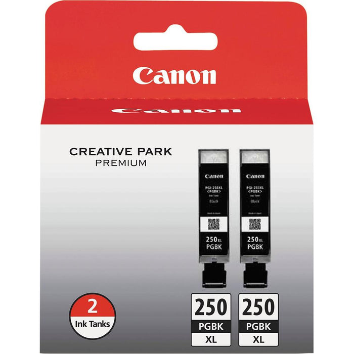 Canon 6432B004 (PGI-250XL) Pigment Black Ink Cartridge Twin Pack High Yield