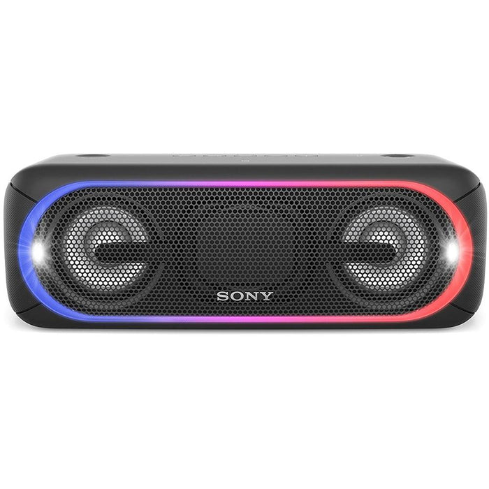 Sony XB40 Portable Wireless Bluetooth Speaker Black with Headphones Bundle