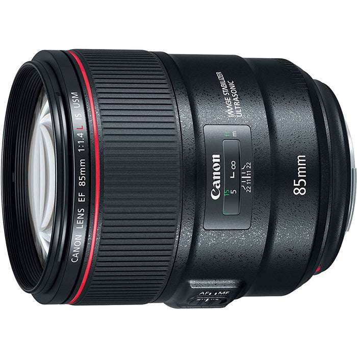 Canon 85mm f/1.4L IS USM Fixed Prime DSLR Camera Lens + 64GB Filters Set Kit
