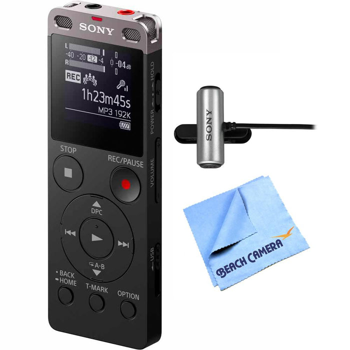 Sony Digital Voice Recorder Ux560BLK with Stereo Microphone + Micro Fiber Cloth