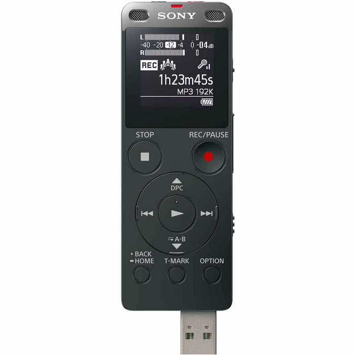 Sony Digital Voice Recorder Ux560BLK with Stereo Microphone + Micro Fiber Cloth