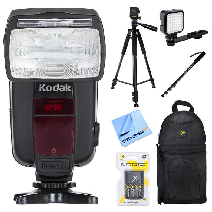 Kodak 18-180 Power Zoom Flash for Canon TTL Cameras w/ Accessories Bundle