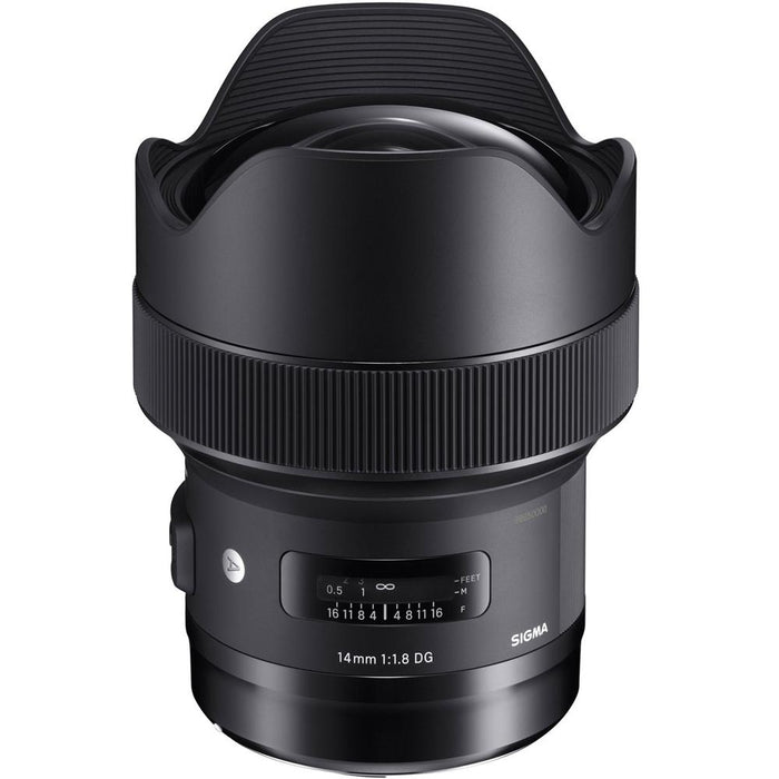 Sigma 14mm F1.8 DG HSM Art Full Frame Lens for Nikon w/ 64GB Accessory Bundle