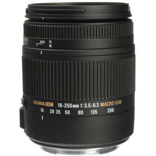 Sigma 18-250mm F3.5-6.3 DC OS HSM Macro Lens for Canon EF Cameras with Accessories Kit