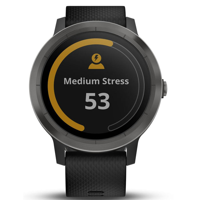 Garmin Vivoactive 3 GPS Fitness Smartwatch Black & Gunmetal with Charging Bundle