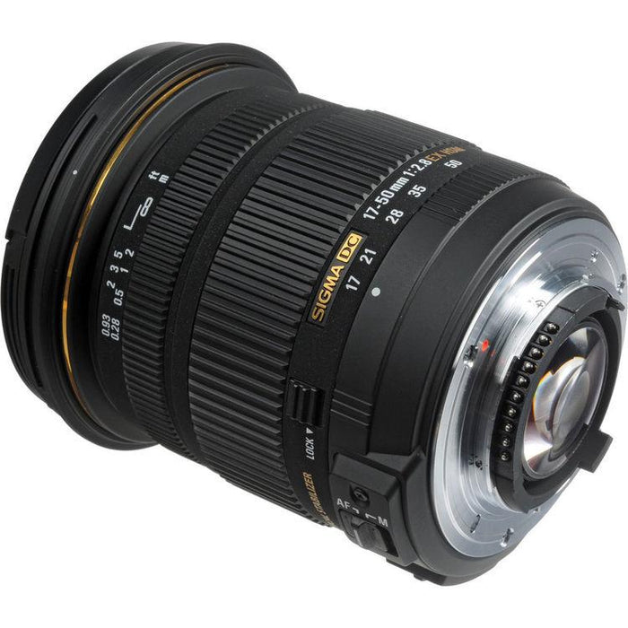 Sigma 17-50mm f/2.8 EX DC OS HSM FLD Zoom Lens for Nikon Digital DSLRs Bundle