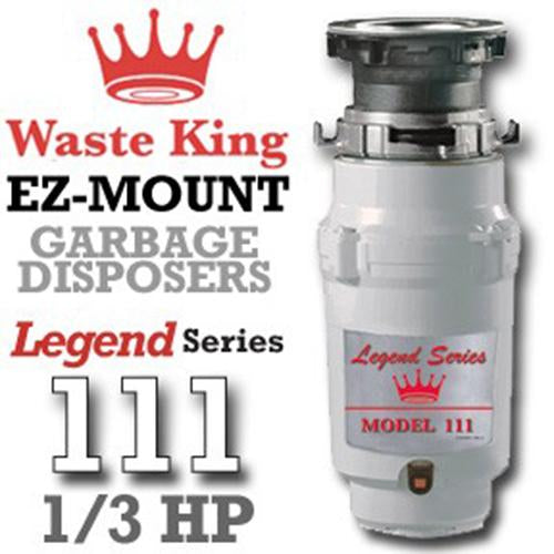 Waste King Legend Series 1/3 HP EZ-Mount Garbage Disposer - 111