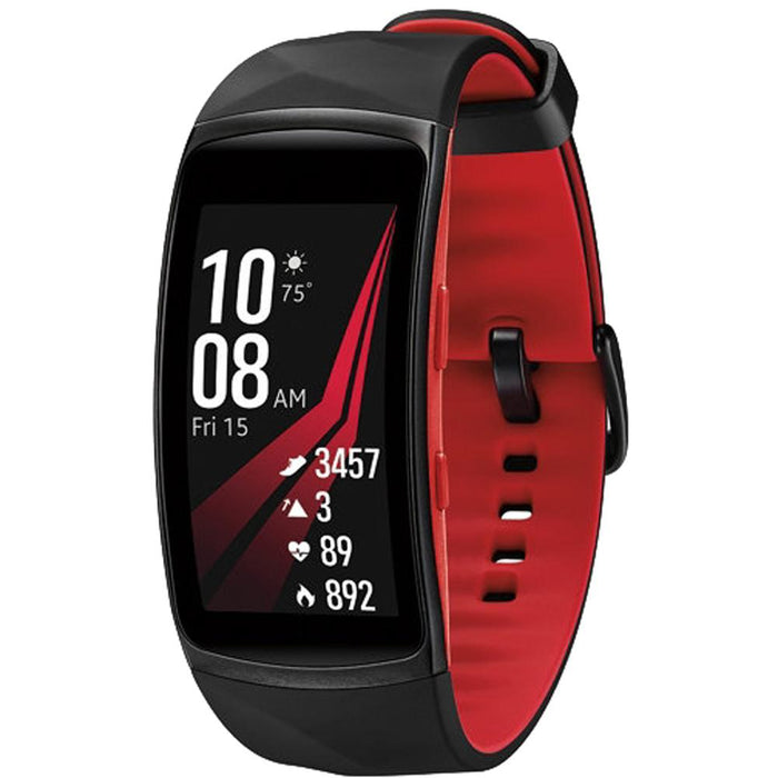Samsung Gear Fit2 Pro Fitness Smartwatch Red Large+Fitness Kit+Extended Warranty