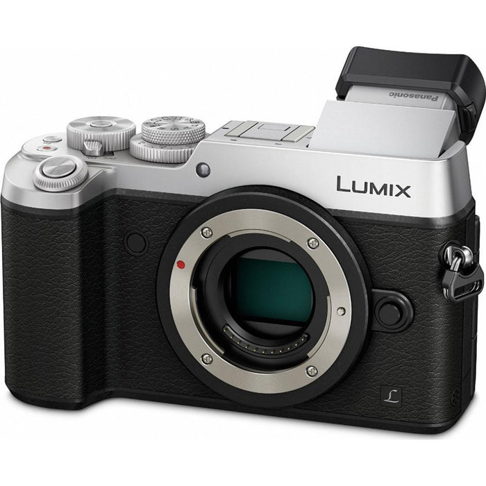 Panasonic DMC-GX8SBODY LUMIX GX8 4K Interchangeable Lens Camera Silver 64GB Lens Kit