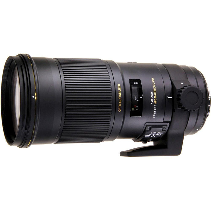 Sigma 180mm F2.8 EX APO DG HSM OS Macro f/ Canon DSLR + Travel Tripod Bundle