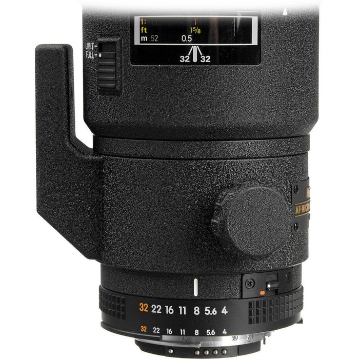 Nikon 200mm F/4D AF Micro Nikkor Lens w/ Sandisk 128GB Memory Card