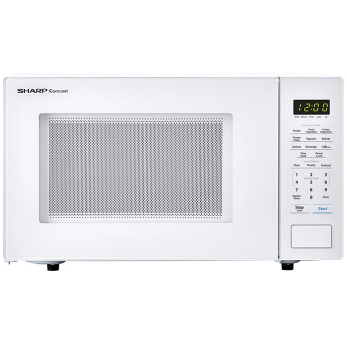 Sharp 1.1 Cu.Ft. 1000W Carousel Countertop Microwave Oven in White - SMC1131CW