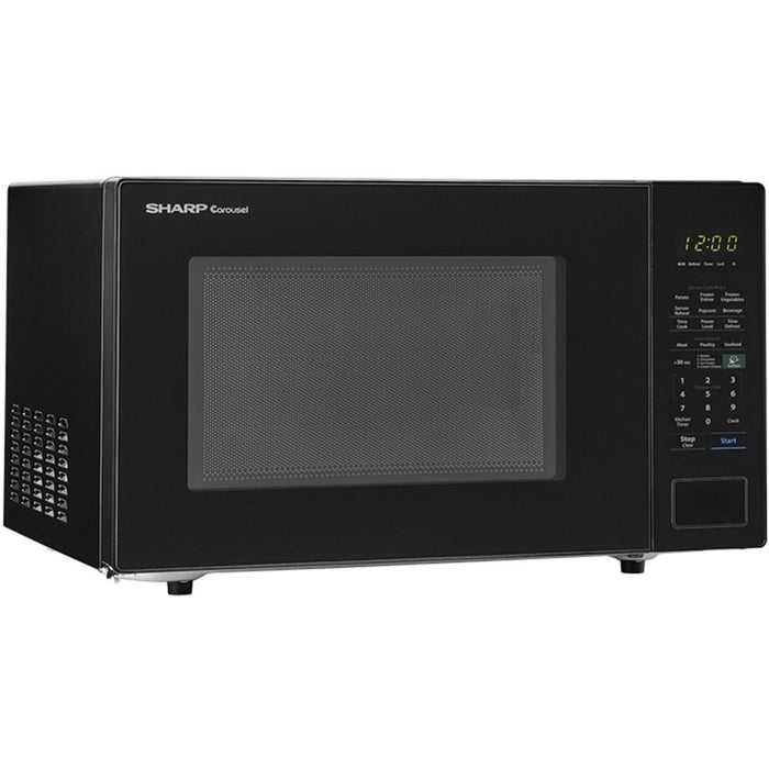 Sharp 1.4 Cu.Ft. 1000W Carousel Countertop Microwave Oven in Black -SMC1441CB