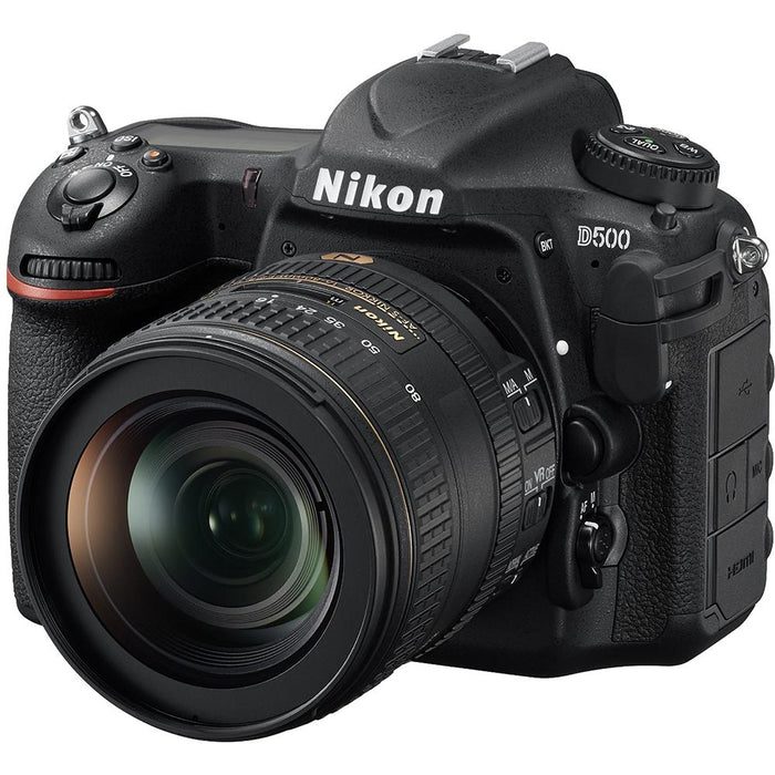 Nikon D500 20.9 MP CMOS DX Format SLR Camera 16-80mm VR Lens 128GB Backpack Kit