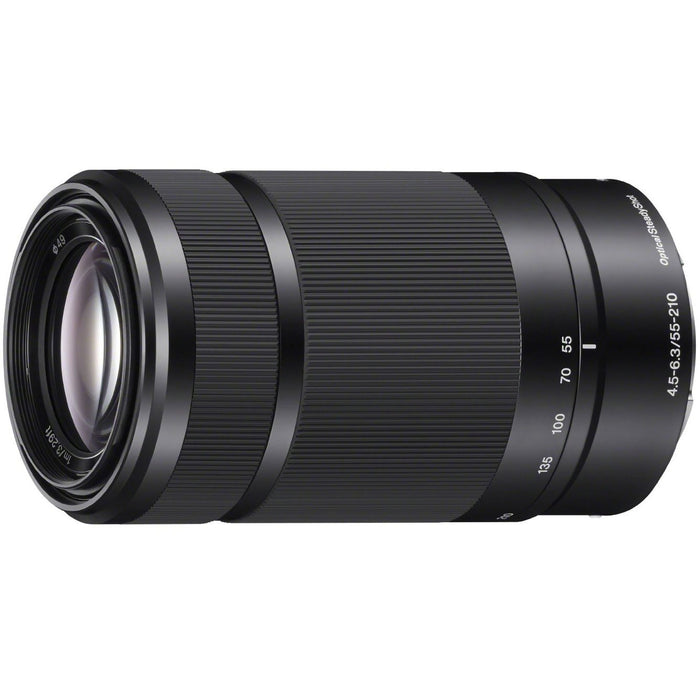 Sony SEL55210 55-210mm Zoom E-Mount Lens (Black) with 49mm Filters Kit