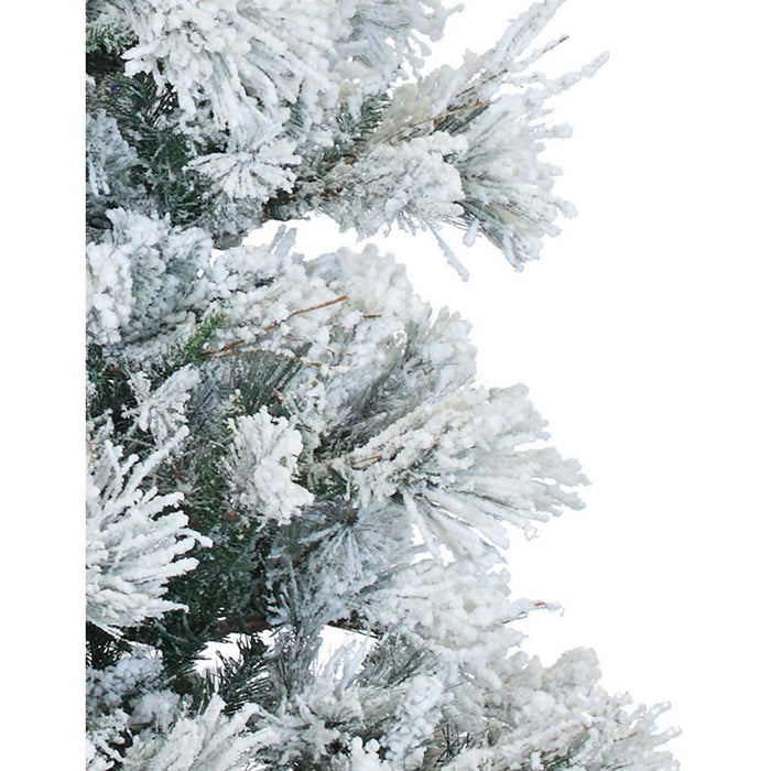 Fraser Hill 12 Ft. Flocked Snowy Pine Christmas Tree - FFSN012-0SN