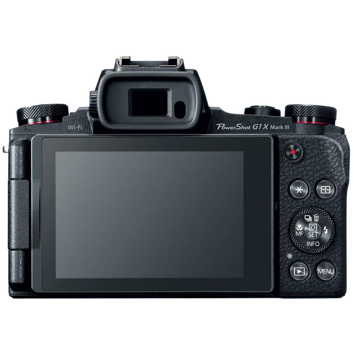 Canon PowerShot G1 X Mark III Digital Camera (Black) + Dual Battery Accessory Bundle