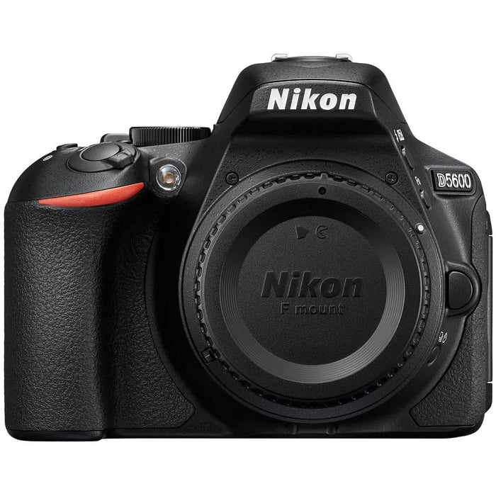 Nikon D5600 24.2 MP DX-Format DSLR Camera Body + 18-270mm and 35mm Lens Bundle