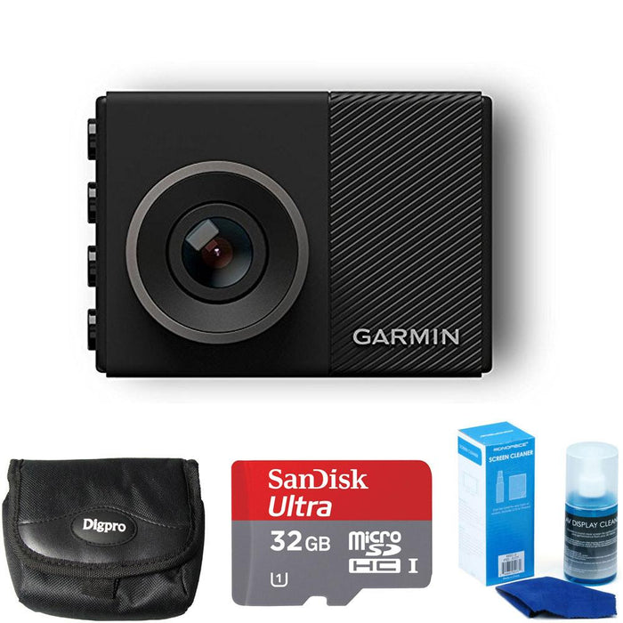 Garmin Dash Cam 45 with 32GB MicroSDHC Memory Card Accessory Bundle