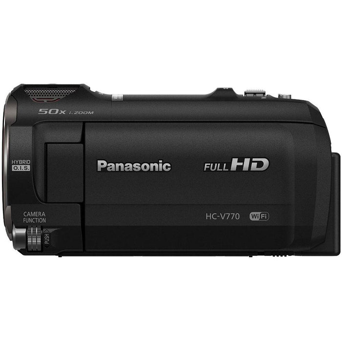 Panasonic HC-V770K HD Camcorder with 64GB Memory Card & Deluxe Filter Accessory Bundle