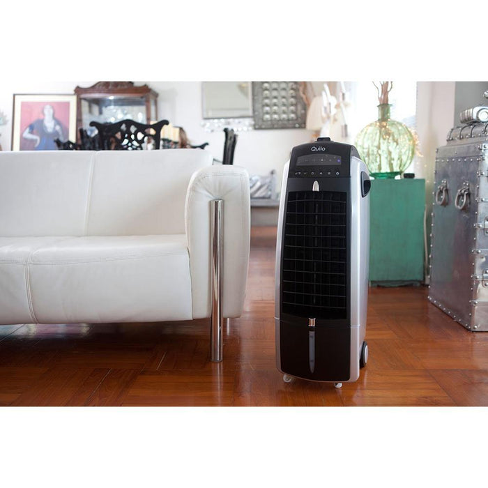 Quilo 206 CFM Indoor Portable Tower Fan with Evaporative Cooling