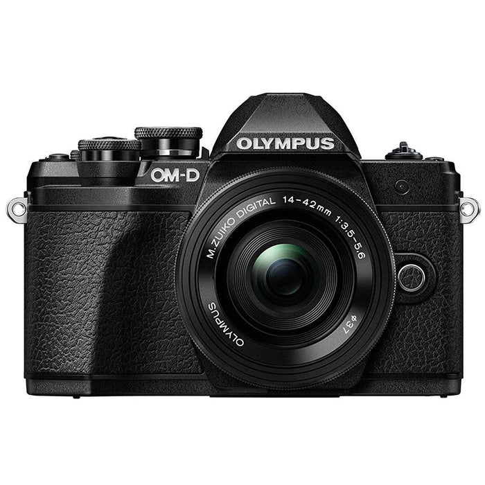Olympus OM-D E-M10 Mark III Mirrorless Digital Camera + 14-42mm Lens Deluxe Kit (Black)