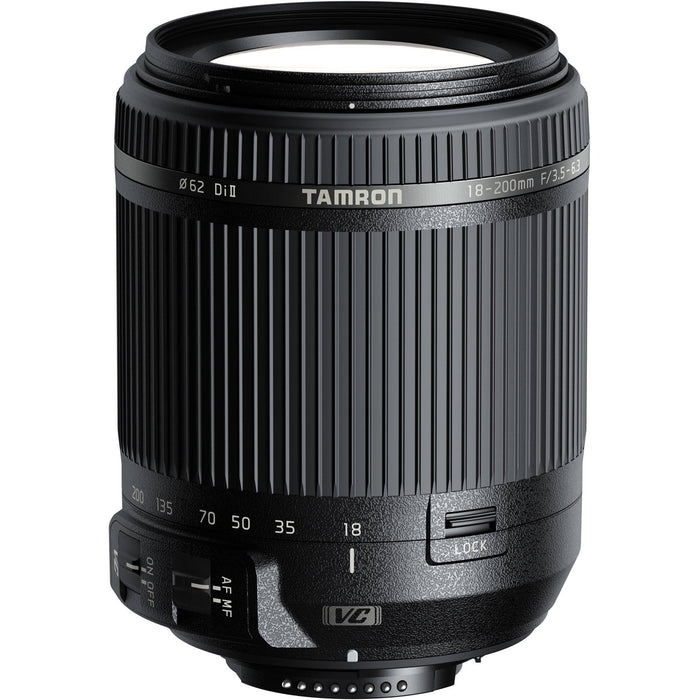 Tamron 18-200mm Di II VC All-In-One Zoom Lens for Nikon Mount with 62mm Lens Filter Kit