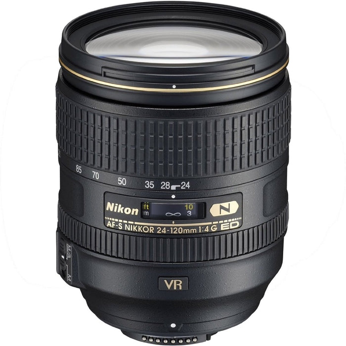 Nikon 2193 AF-S NIKKOR 24-120mm f/4G ED VR Lens for Nikon D-SLR + 64GB SDXC Bundle