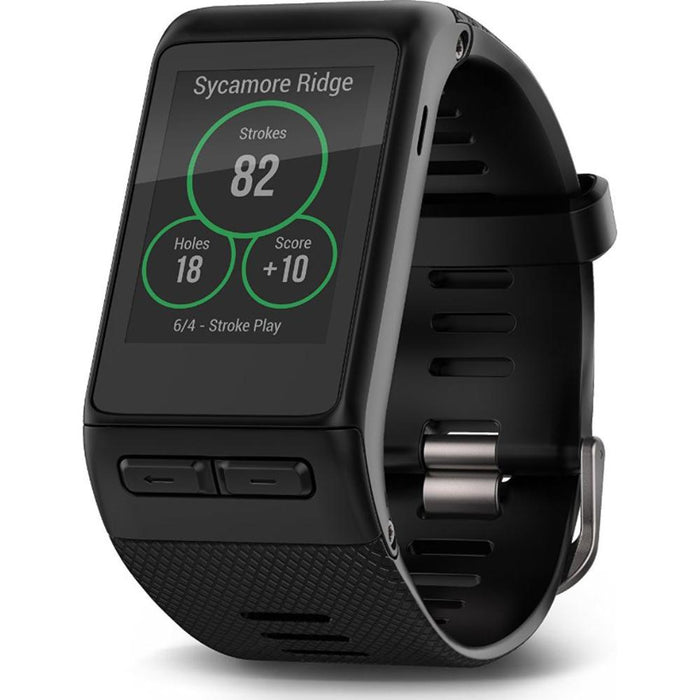 Garmin Vivoactive HR GPS Smartwatch, Regular Fit Black w/ Fitness Warranty Bundle