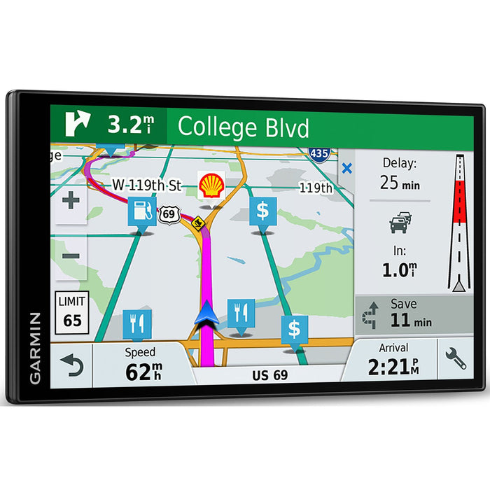Garmin DriveSmart 61 NA LMT-S Advanced Navigation GPS w/ Smart Features Mount Bundle