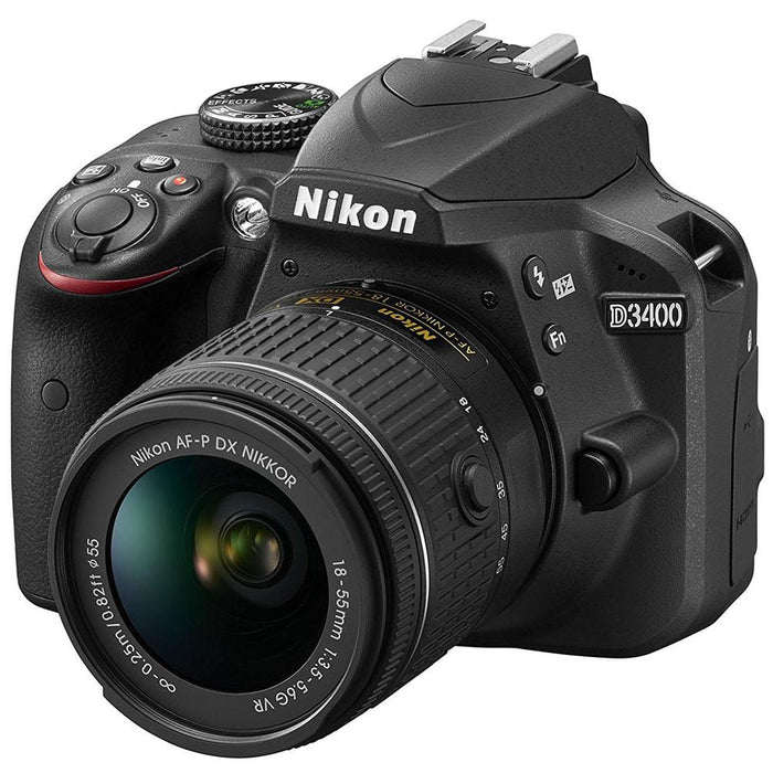 Nikon D3400 DSLR Camera + 18-55mm VR &  70-300mm Lens - Certified Refurbished