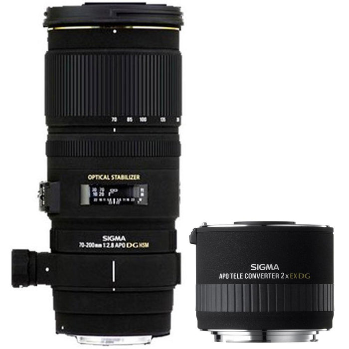 Sigma 70-200mm f/2.8 APO EX DG HSM OS FLD Zoom Lens for Canon DSLR+Teleconverter