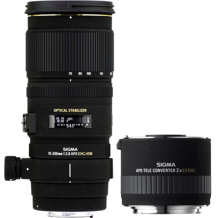 Sigma 70-200mm f/2.8 APO EX DG HSM OS FLD Zoom Lens for Nikon DSLR+Teleconverter